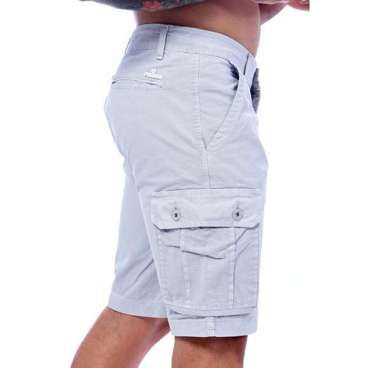 Bermuda Masculino Cargo Prata Lisa Premium Top - Felder / Icari Menor preço em Bermuda Masculino Cargo Prata Lisa Premium Top - Felder / Icari