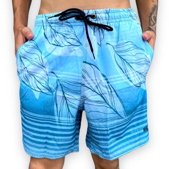 Imagem de Bermuda Mauricinho Elastano Shorts Moda Praia Com Elastico