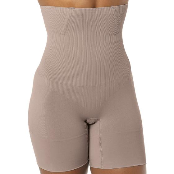 Imagem de Bermuda Modeladora Cintura Alta Sem Costura Demillus Ultraleve Alta Compressão Abertura Higiênica