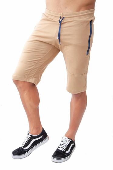 Imagem de Bermuda Moletinho Casual Shorts Bolso Em Zíper M40