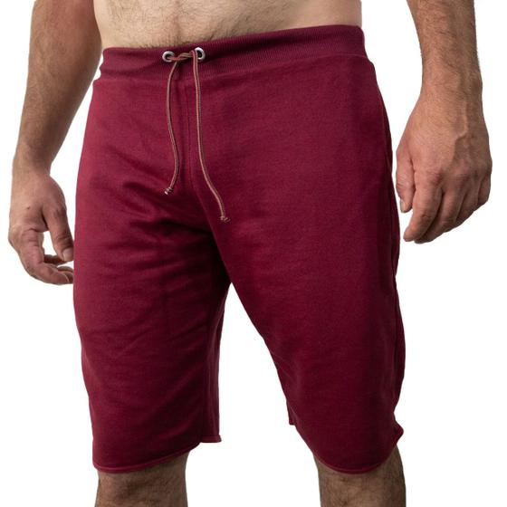 Imagem de Bermuda moletom adulto slim com 3 bolsos punho com elástico e cordão