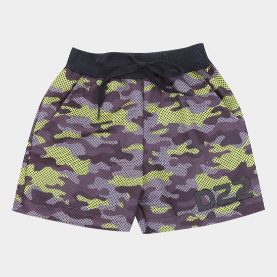 Imagem de Bermuda Moletom Infantil Duzizo Camuflada Masculina