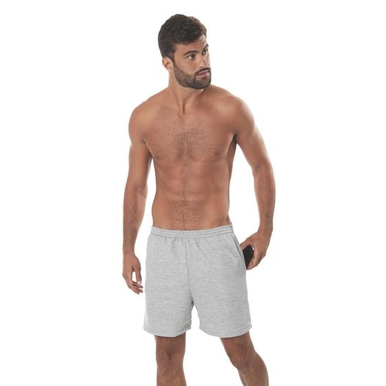 Bermuda Moletom Masculina Com Bolso Básica Short Academia Treino