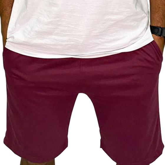 Imagem de Bermuda Moletom Masculina Short Com Bolso Treino Casual Cores Básico Esporte verão