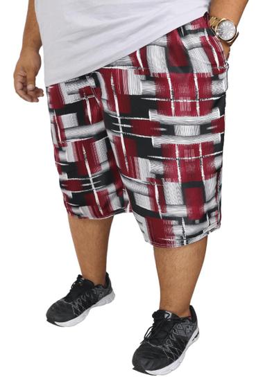 Imagem de Bermuda Plus Size Estampada Tactel com Braguilha Falsa