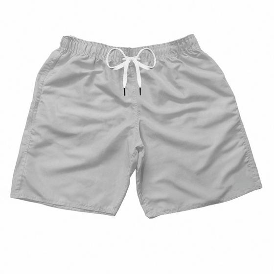 Imagem de Bermuda Plus Size Masculina Shorts Mauricinho Tactel Cores Diversas Lisa Até G5