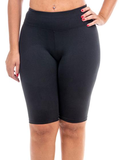 Bermuda Plus Size Suplex Wolfox Cintura Alta Feminina Menor preço em Bermuda Plus Size Suplex Wolfox Cintura Alta Feminina