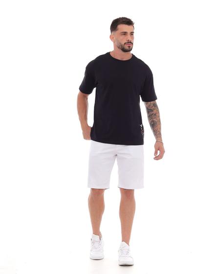 Imagem de Bermuda Sarja Masculina com Elastano Básica 23381 Branco