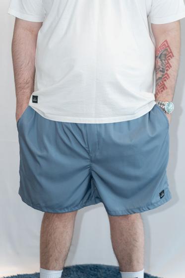 Imagem de Bermuda Short Masculino Plus Size Lisa Cinza com Elástico