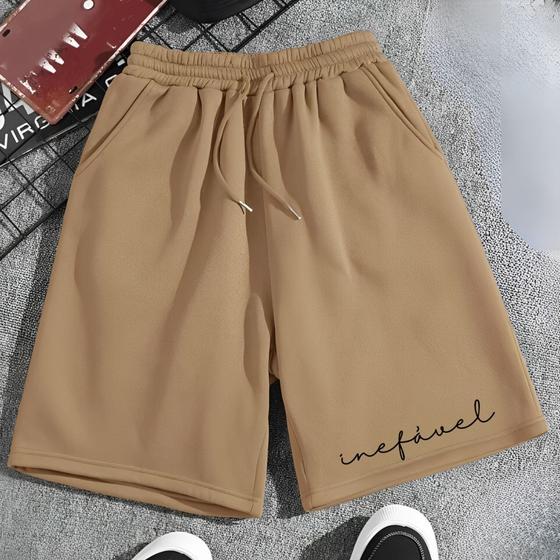 Imagem de Bermuda Short Masculino Street Wear Modinha Moletinho Estamp Inefavel Casual Confortável Elástico Co