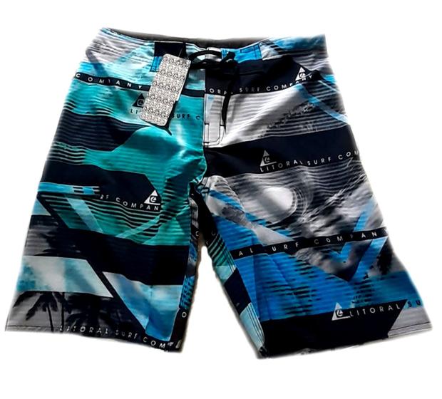 Imagem de Bermuda Short Tactel Estampada Masculina Litoral 36 á 46