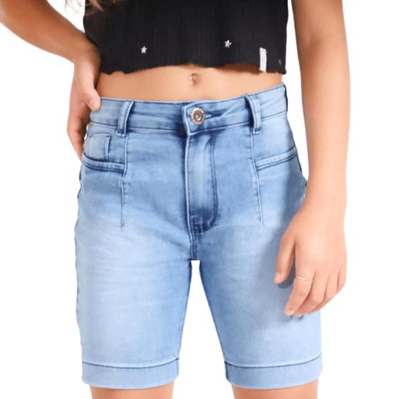 Imagem de Bermuda Shorts Ciclista Jeans Menina Feminina 