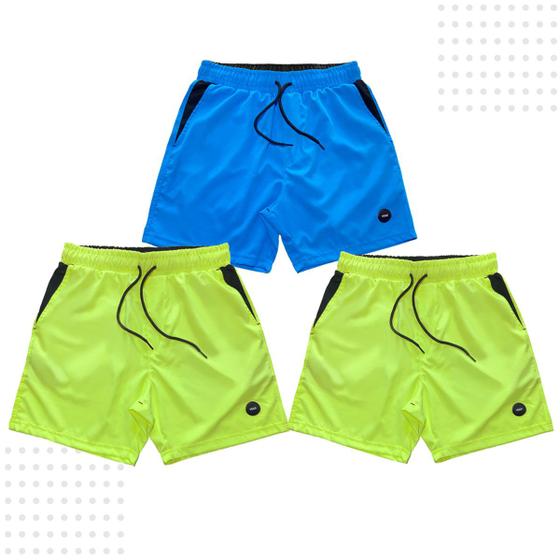 Imagem de Bermuda Shorts Masculino Treino Praia Verão Academia Kit c3