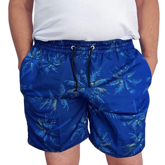 Imagem de Bermuda Shorts Mauricinho tactel masculina Estampada com Bolsos com Elastico na Cintura Moda Praia