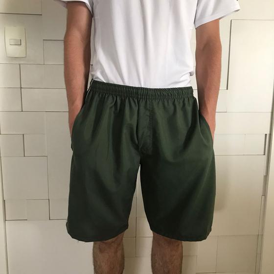 Imagem de Bermuda Tactel Masculina 3 Bolsos Shorts Costura Rebatida