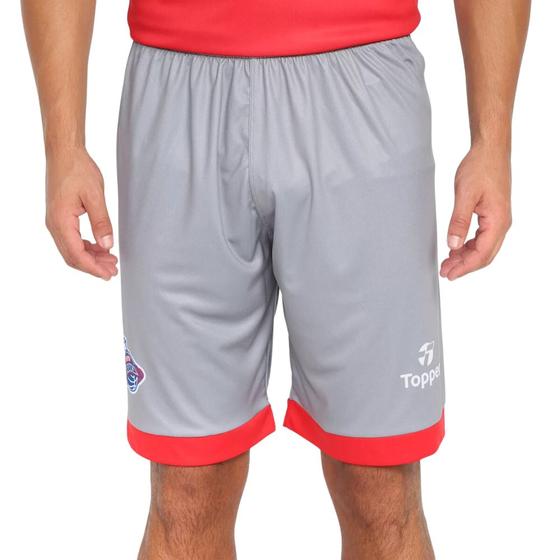 Imagem de Bermuda Topper Sesi Franca Frontier II 23/24 Cinza e Vermelho - Masculino