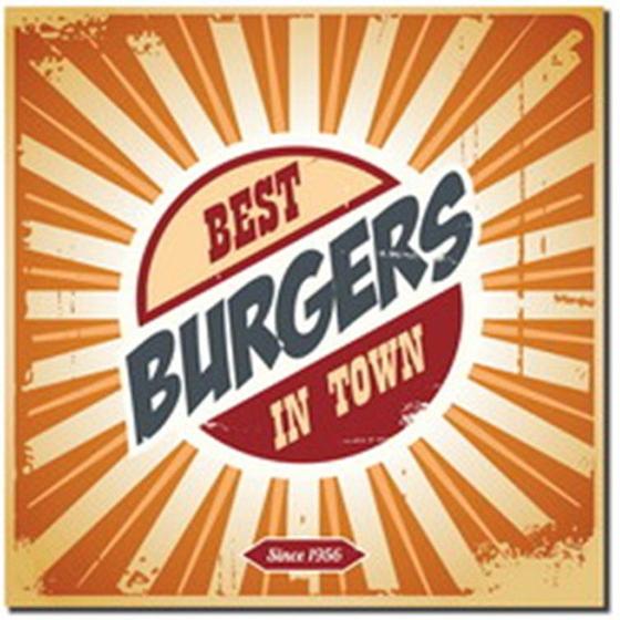 Imagem de Best burgers - quadro retrô