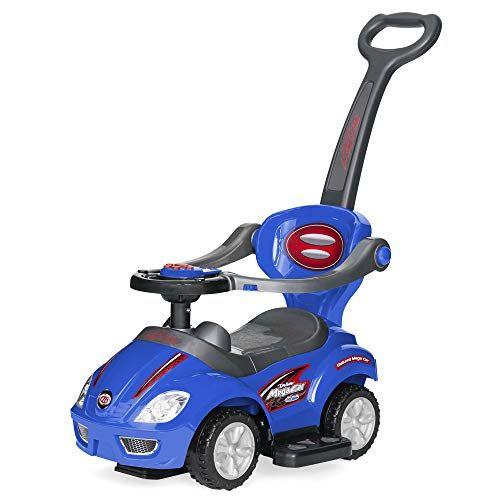 Imagem de Best Choice Products Kids 3-em-1 Push and Pedal Car Toddler Ride On w/Handle, Horn, Music - Azul