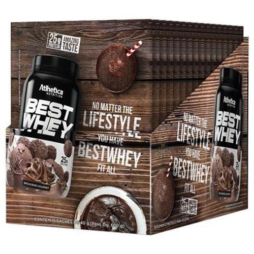 Imagem de Best Whey Atlhetica Display Com 15 Sachês Brigadeiro Gourmet