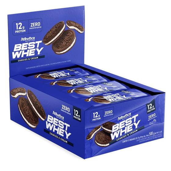 Imagem de Best Whey Bar 12g Protein 12 Barras de 49g Atlhetica