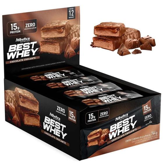 Imagem de Best Whey Bar 62G Cx12Un - Atlhetica Nutrition Reposição