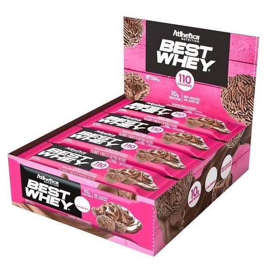 Imagem de Best Whey Bar Caixa com 12 unidades (396g) - Sabor Brigadeiro