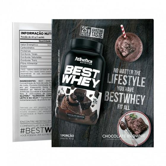 Imagem de Best Whey Chocolate Brownie (sachê) Atlhetica Nutrition