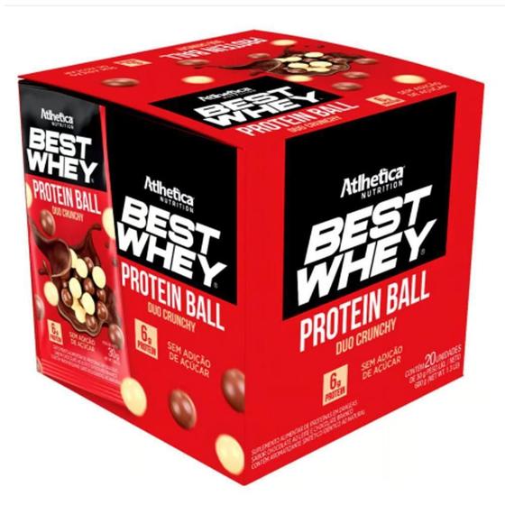 Imagem de Best Whey Protein Ball 30G 20Un Atlhetica Choco Branco Leite
