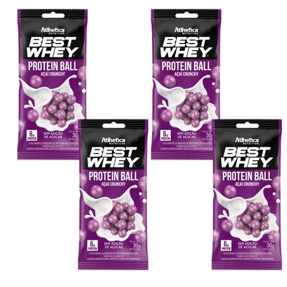 Imagem de Best Whey Protein Ball Delicioso e proteico Snack 4X 30g