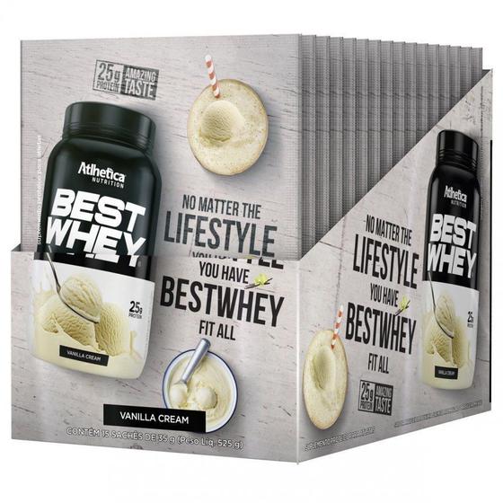 Imagem de Best Whey Sachê (Display com 15 sachês - 35g) - Sabor Baunilha