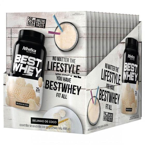 Imagem de Best Whey Sachê (Display com 15 sachês - 35g) - Sabor: Beijinho de Coco