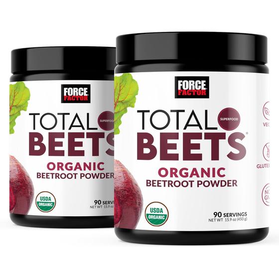 Imagem de Beterraba em pó FORCE FACTOR Total Beets, 180 porções, pacote com 2