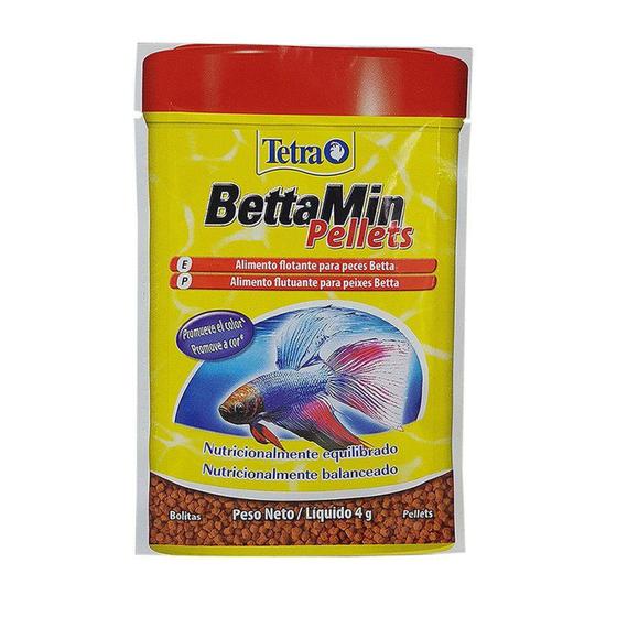 Imagem de BettaMin 4g Pellets Tetra Ração Peixe Beta