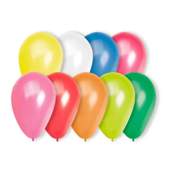 Imagem de Bexiga Balão Liso 6,5" p/ Decoração de Festa Pacote c/ 50 Unidades Bola de ar Aniversario Surpresa