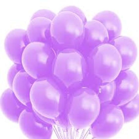 Imagem de Bexiga Balão Liso Lilas Festball 50 Uni Tamanho 9