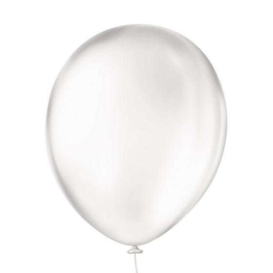 Imagem de Bexiga Balões Liso Redondo Nº 7 Clear Transparente - 50 Unid