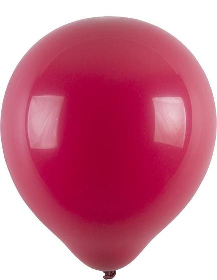 Imagem de Bexiga Balões Liso Redondo Nº 9 Vermelho Ruby - 50 Unid