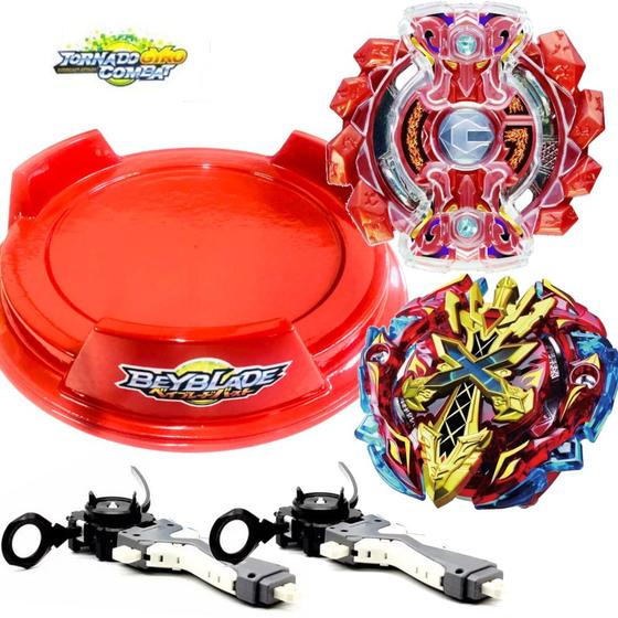 Imagem de Beyblade 2 lançadores 2 beys 1 arena - Tornado Gyro Combat