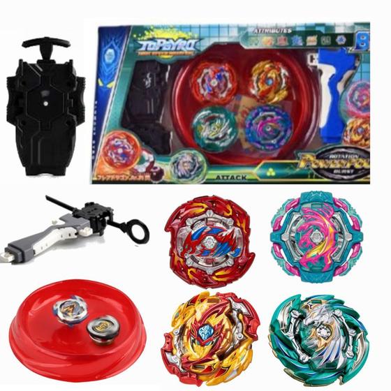Imagem de Beyblade 4 em 2 Arena 2 lançadores - Top Gyro