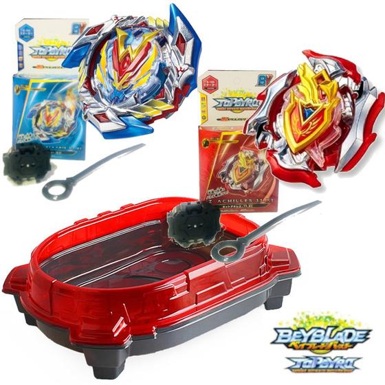 Imagem de Beyblade Arena Rail Rush Bey B -105 vs B -104 - Top Gyro