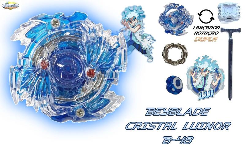 Imagem de Beyblade Burst Cristal Luinor Lançador Dupla Rotação Beyblad