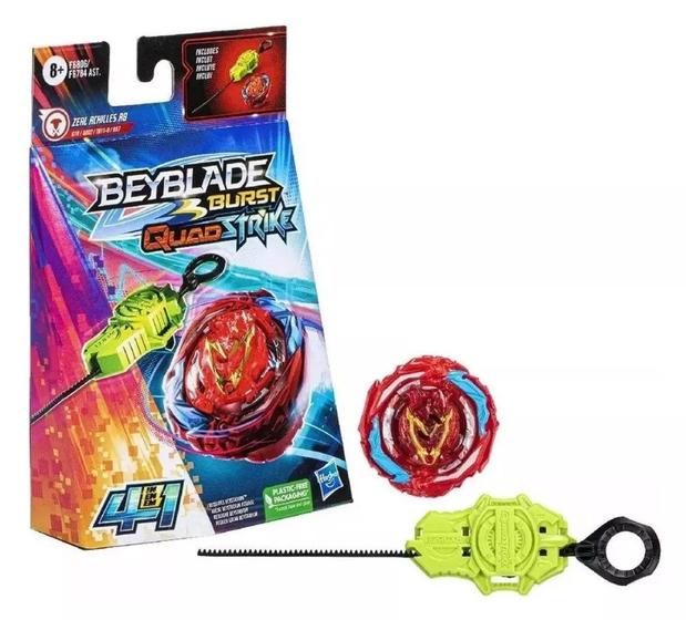 Imagem de Beyblade Quad Strike 4 Em 1 Zeal Achilles A8 - Hasbro F6806