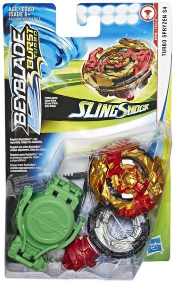 Imagem de Beyblade Slingshock Turbo Spryzen S4 - Brinquedo de Batalha com Discos e Pontas Acessíveis