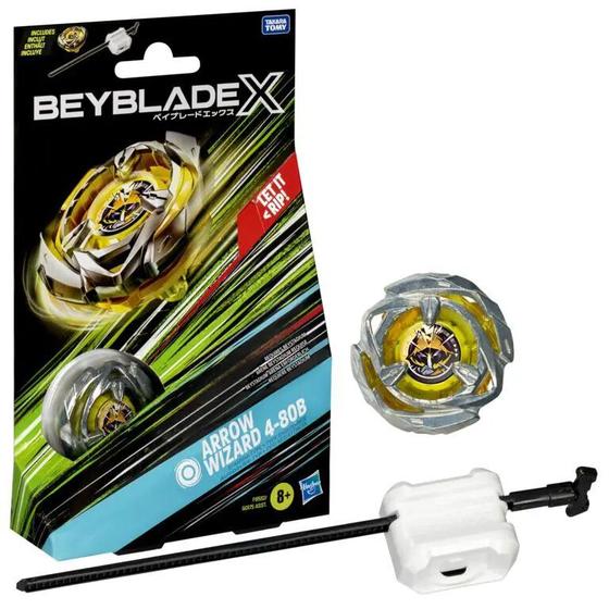Imagem de Beyblade X Arrow Wizard 4-80D Com Pião E Lançador - Hasbro