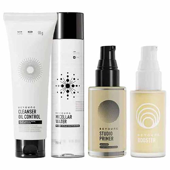 Beyoung Kit - Micelar + Booster + Primer Firmador + Gel Cleanser para Todos os Tipos de Pele Imagem de Beyoung Kit - Micelar + Booster + Primer Firmador + Gel Cleanser para Todos os Tipos de Pele