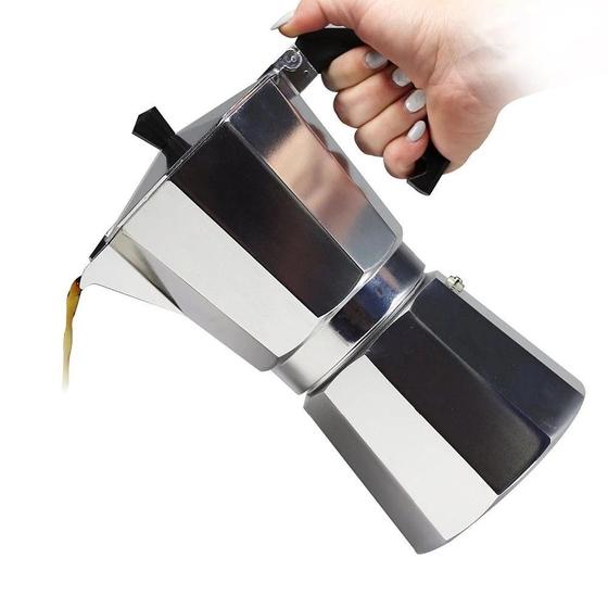 Imagem de Bialetti Cafeteira Italiana Nuova Moka Express Aluminio Café Expresso de Fogão 3 Xicaras