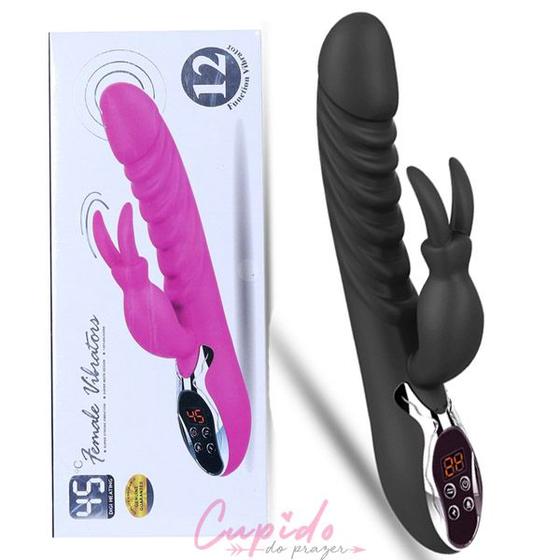 Imagem de Bibis Vibrador Ponto G Texturizado Com Estimulador Clitoriano Rabbit E Aquecimento