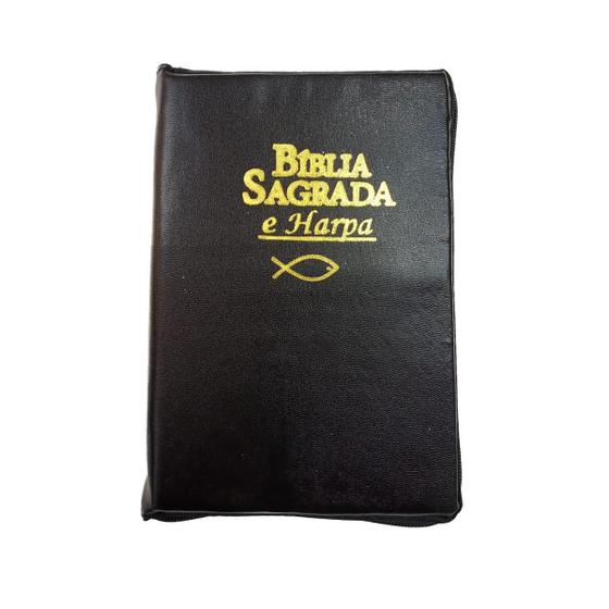 Imagem de Bíblia Com Harpa Pentecostal Letra grande - Com  ziper - Sem Índice - Tradução João Ferreira de Almeida