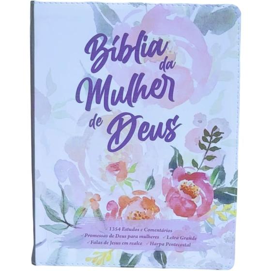Imagem de Bíblia da Mulher de Deus - Com Estudo e Harpa Pentecostal