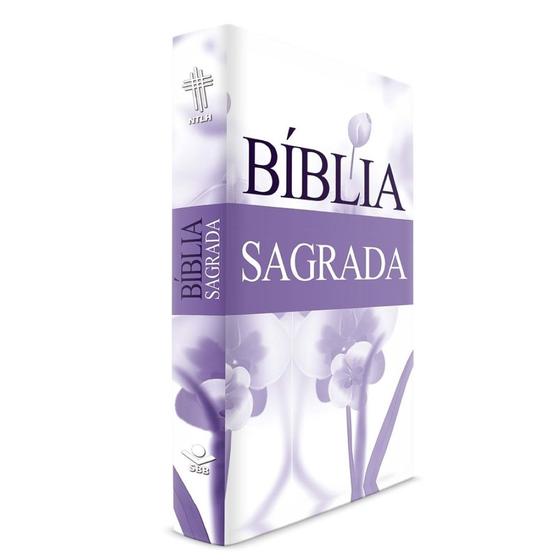 Imagem de Bíblia da mulher florida lilás - capa dura - ntlh